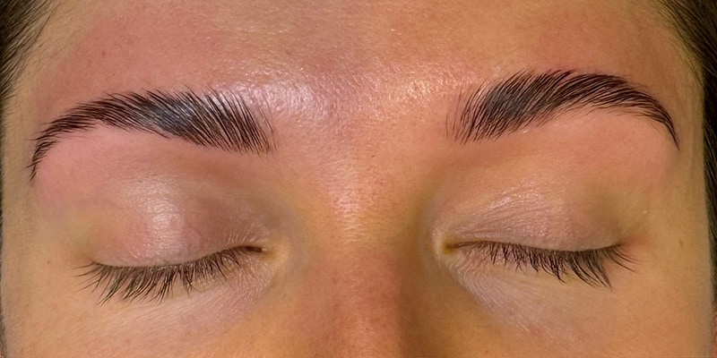 Brow Lamination Before & After Image