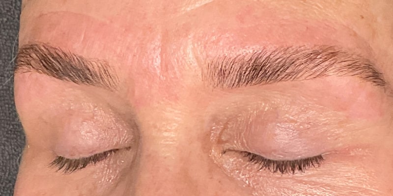 Brow Lamination Before & After Image